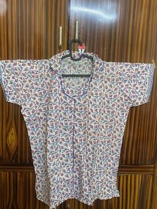 Floral Print cotton night suit