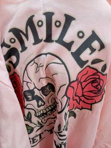 Pink Skull &amp; Roses Graphic Tee