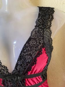 Rose Pink &amp; Black Lace Lingerie