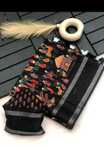 Elegant Kashmiri Vol. 5 – Pure Linen Saree with Ex