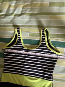 Striped &amp; Neon Lycott Swimsuit 6-8 Yrs