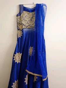 Royal Blue Three Piece Anarkali