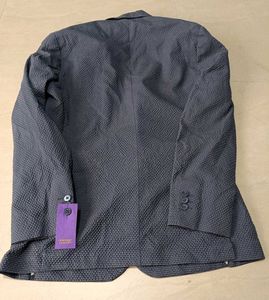 Rare Rabbit Men's Grey Patterned Blazer, L Size