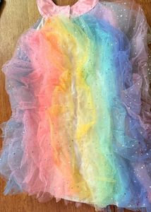 MyKraft Girls' Rainbow Tulle Dress