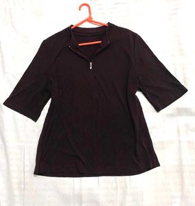 Burgandy Trendy Stretchy Top Bust 36/38