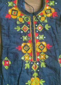 A Beautiful Blue Kurta Pant  And Dupatta Set