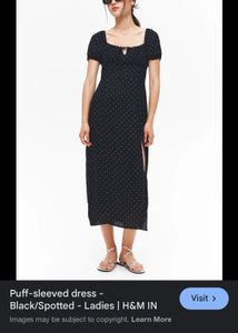 Black H&amp;M Dress With Catwalk Heels