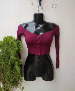 Fashion Nova Wine Colour Top