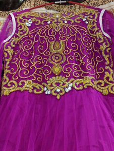 Beautiful Ethnic Purple Gown With Duppatta