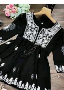 Black Embroidered Top