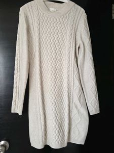 Knit Sweater Dress with Wool