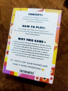 Factor Notes Blah Bleh Bleau cards