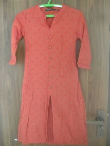Rust Orange AVAASA KURTI(XS)