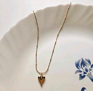 Anti-tarnish Simple Little Heart Pendant Chain