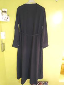 Elegant Black front open Abaya