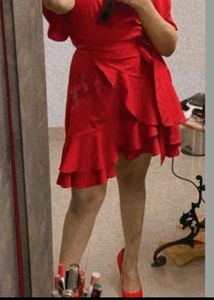 Pretty Frilled Wrap Dress