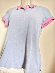 🎄Buy 1, Get 1 Free🎁Size S/ M Cute Grey Polo Top