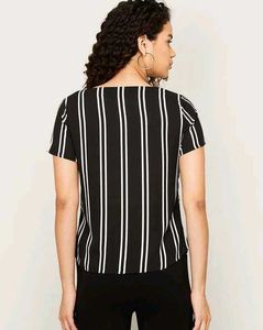 Striped Black &amp; White Top