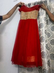 Red &amp; Gold Girls Dress