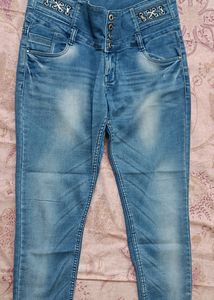 Blue Denim Jeans ( High Waisted)