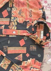 Patterned Button-Down Shirt