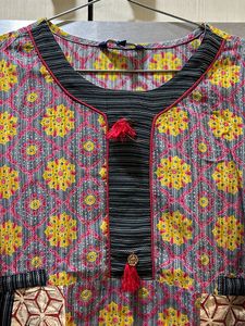 Gorgeous Bloack Print Anarkali Kurta