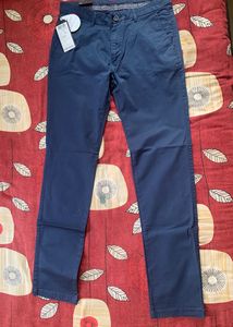 Navy Blue Men Cotton Jeans