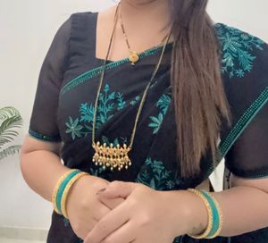 Black Embroidery Georgette Saree
