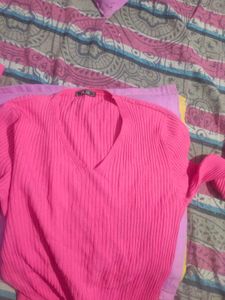 Ribbed Pink Top 🥰