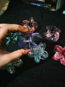 Flower Hair Clips  (Single Unit)