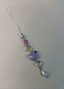💜 Handmade Whimsical Purple Butterfly Phone Charm
