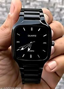 Sleek Black Quartz Watch