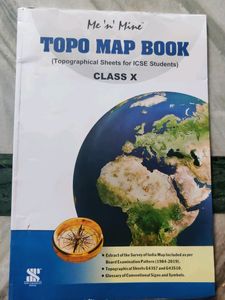 Topo Map Book For Icse Class 10 Consisting Of Topographical Maps From 1984 - 2019 Board Examinations