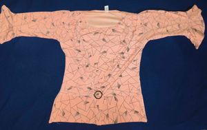 Peach Geometric Print Top