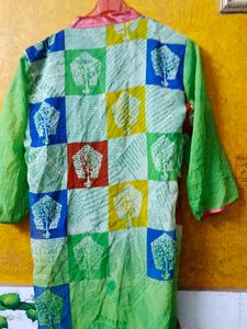 Green Patchwork Dress