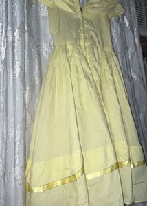 Yellow Off-Shoulder Pearl Detail Dress