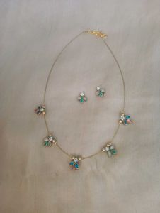 Floral  Necklace and Earring Set