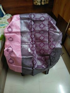 Elegant Pink & Purple Zari Saree