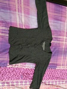 Gray Buttoned Jacket