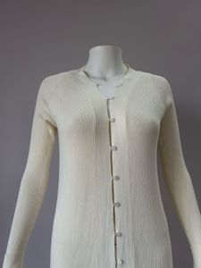 ZARA RIBBED V NECK CUFFED SLEEVES