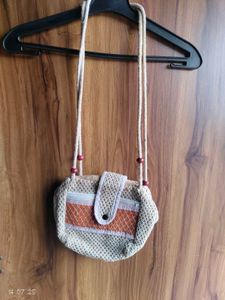Cute Crochet Jute Crossbody Bag