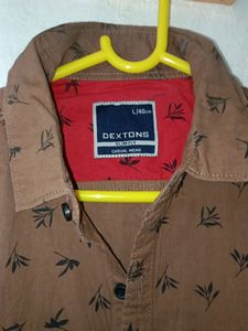 Brown Classic Shirt For Men(Half Hands)