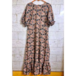 Peach Printed Dress