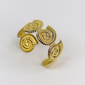 Spiral Shell Bangle Bracelet
