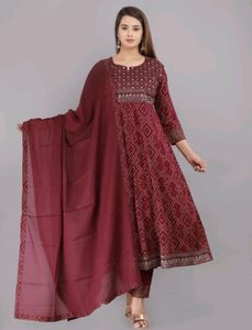 New/Unused  Jaipuri Anarkali Full Set