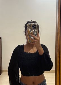 Chic Black Crop Top