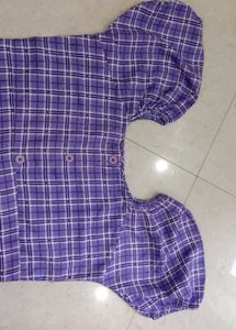 Vintage Plaid Puff Sleeve Dress