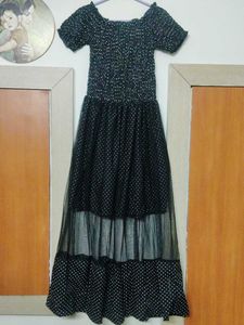 Chic Polka Dot Black Dress