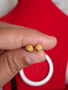Golden Stud Earrings Gold