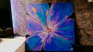 Purple Flower Canvas Painting